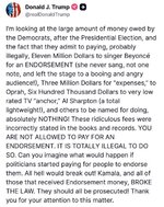 Trump calling for Kamala, Beyonce and Oprah to be arrested. Holy hellhe is desperate and unhi...jpeg